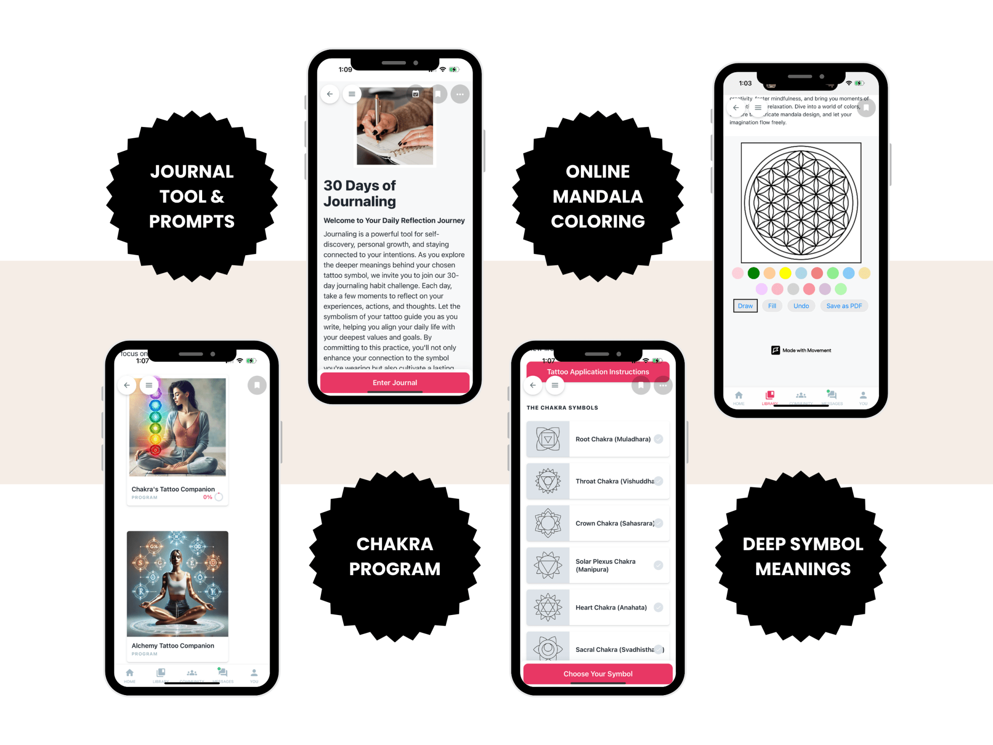 Chakra Digital Pack – Journal + eGuide + App Access from Be Sharp – Spiritual Apparel & Wellness Goods
