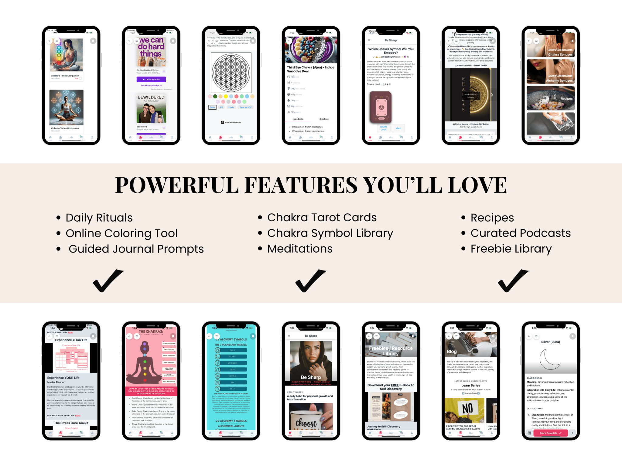 Chakra Digital Pack – Journal + eGuide + App Access from Be Sharp – Spiritual Apparel & Wellness Goods