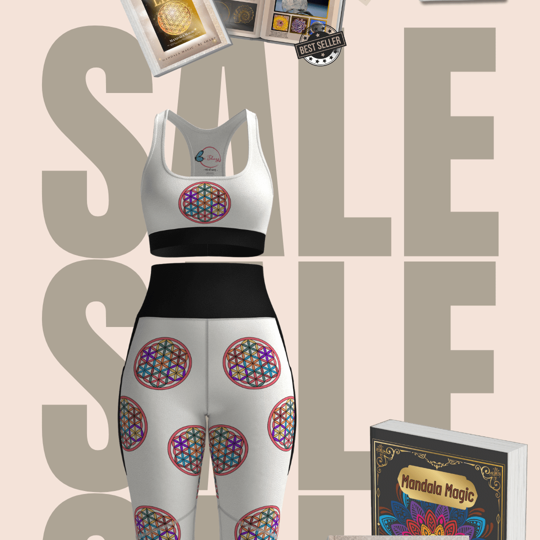 Creative Activewear Set | Premium Bundle by Be Sharp (Bra + All - Over Design Legging + Marker) from Be Sharp – Spiritual Apparel & Wellness Goods