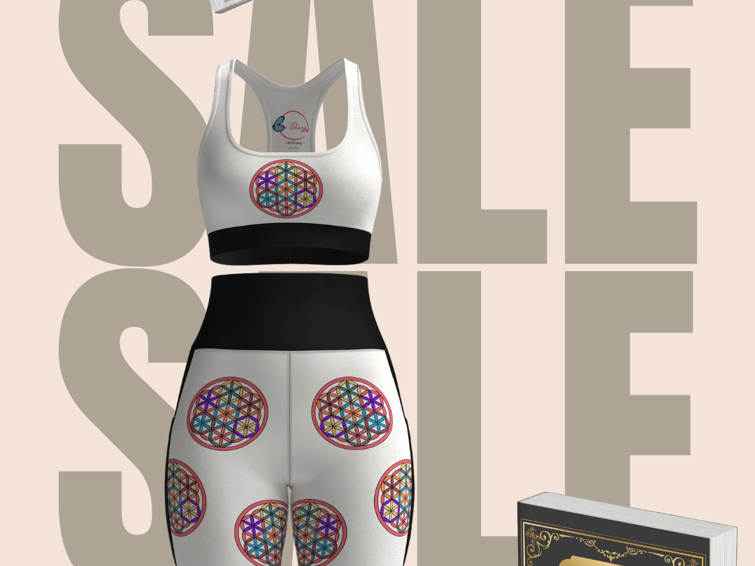 Creative Activewear Set | Premium Bundle by Be Sharp (Bra + All - Over Design Legging + Marker) from Be Sharp – Spiritual Apparel & Wellness Goods