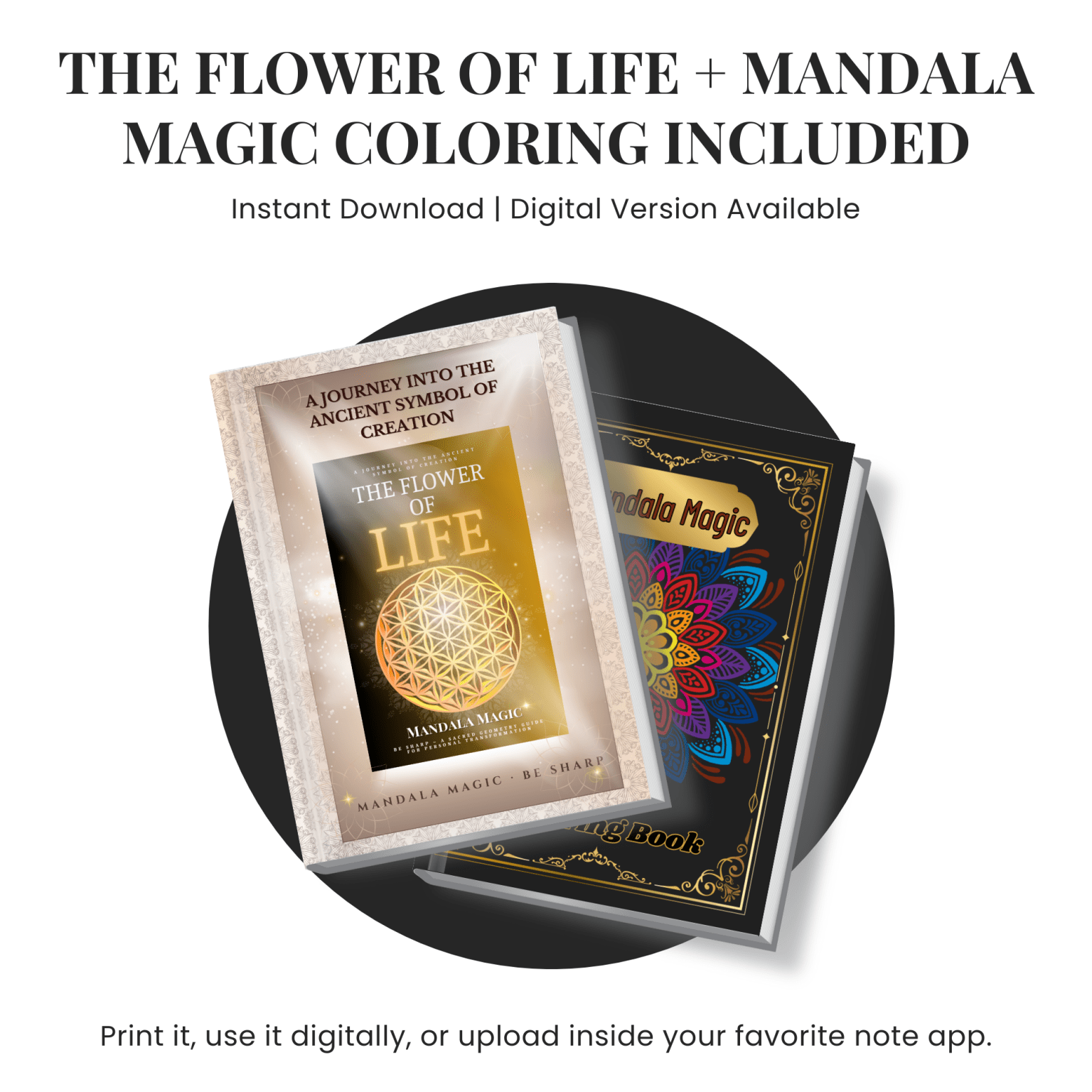 Flower of Life eGuide + Mandala Magic Coloring Book (Digital Add - On) from Be Sharp – Spiritual Apparel & Wellness Goods
