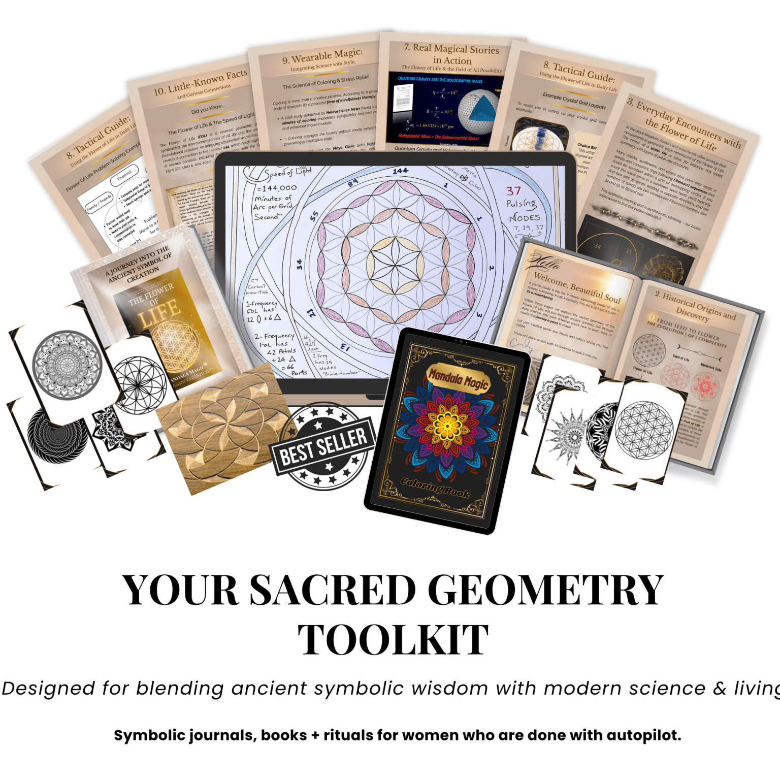 Flower of Life eGuide + Mandala Magic Coloring Book (Digital Add - On) from Be Sharp – Spiritual Apparel & Wellness Goods