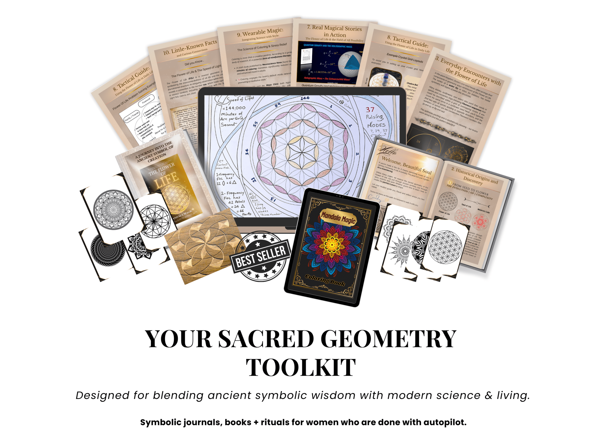 Flower of Life eGuide + Mandala Magic Coloring Book (Digital Add - On) from Be Sharp – Spiritual Apparel & Wellness Goods