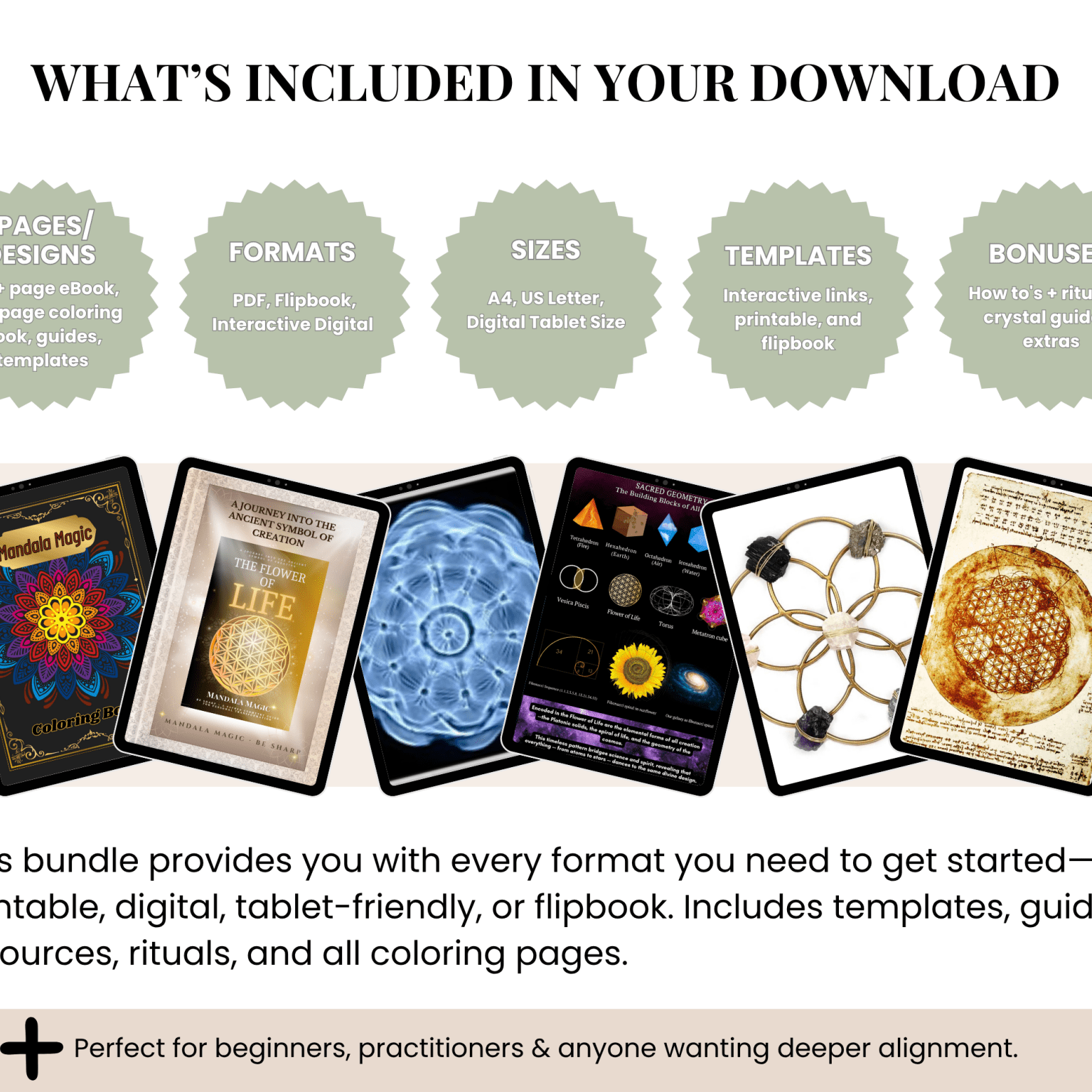 Flower of Life eGuide + Mandala Magic Coloring Book (Digital Add - On) from Be Sharp – Spiritual Apparel & Wellness Goods