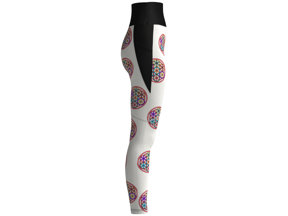 Mandala Magic All-Over Leggings – mindful yoga leggings with sacred geometry design