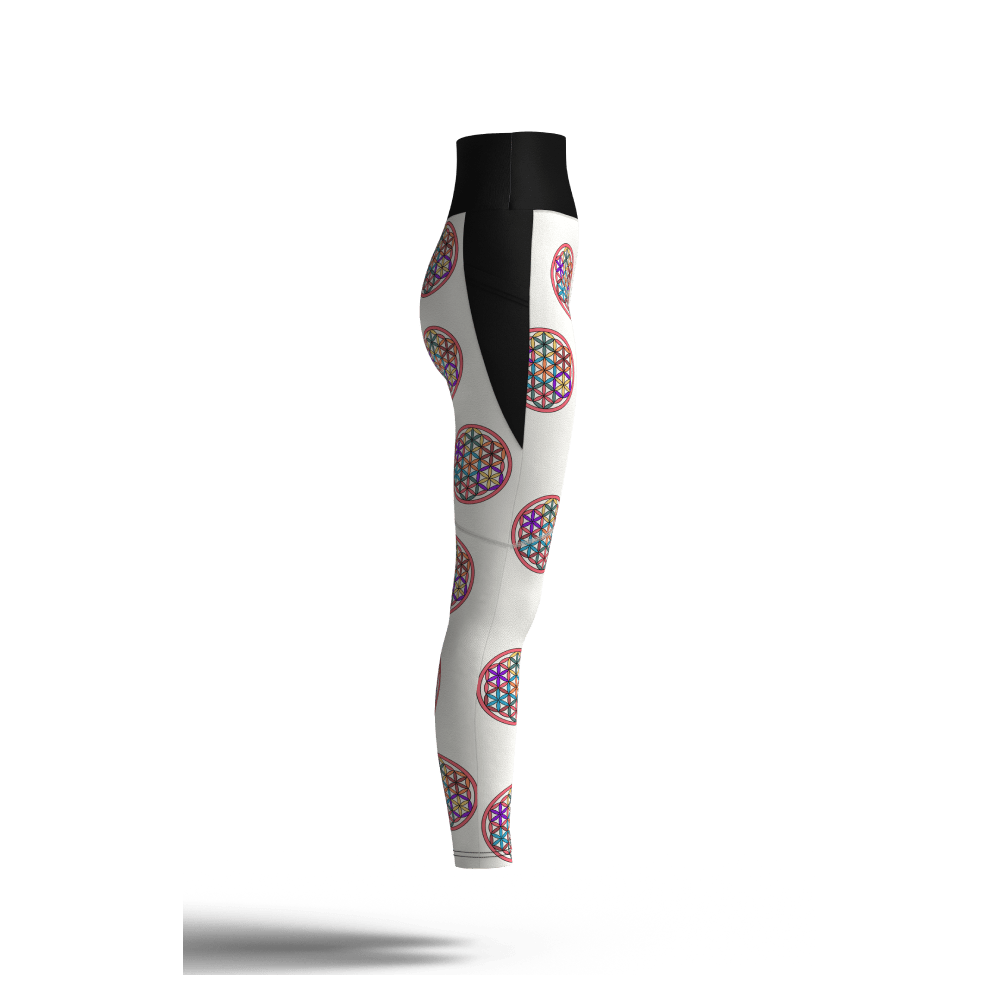 Mandala Magic All-Over Leggings – mindful yoga leggings with sacred geometry design