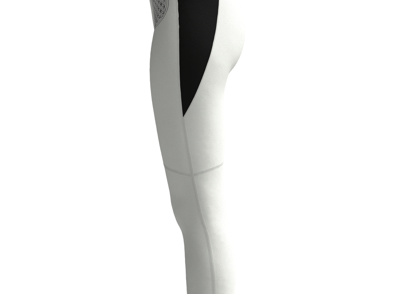 Flower of Life minimal design leggings – creative yoga outfit for women