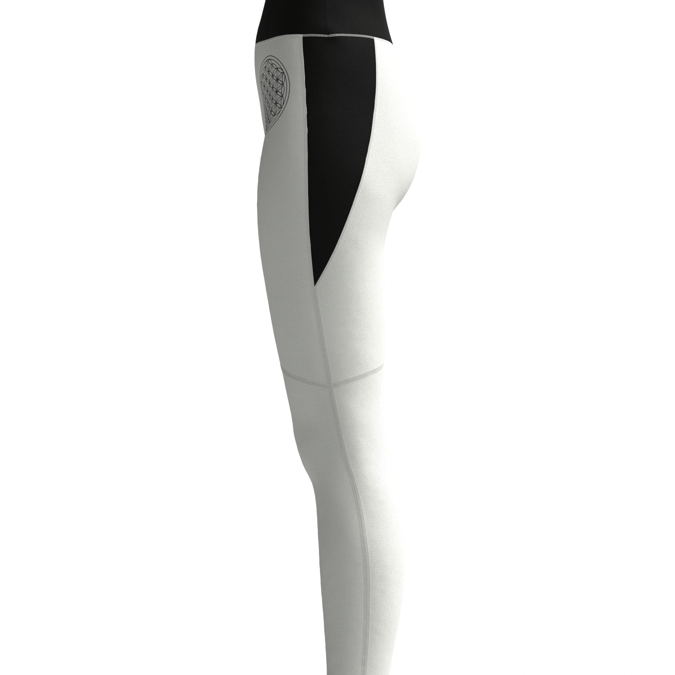 Flower of Life minimal design leggings – creative yoga outfit for women