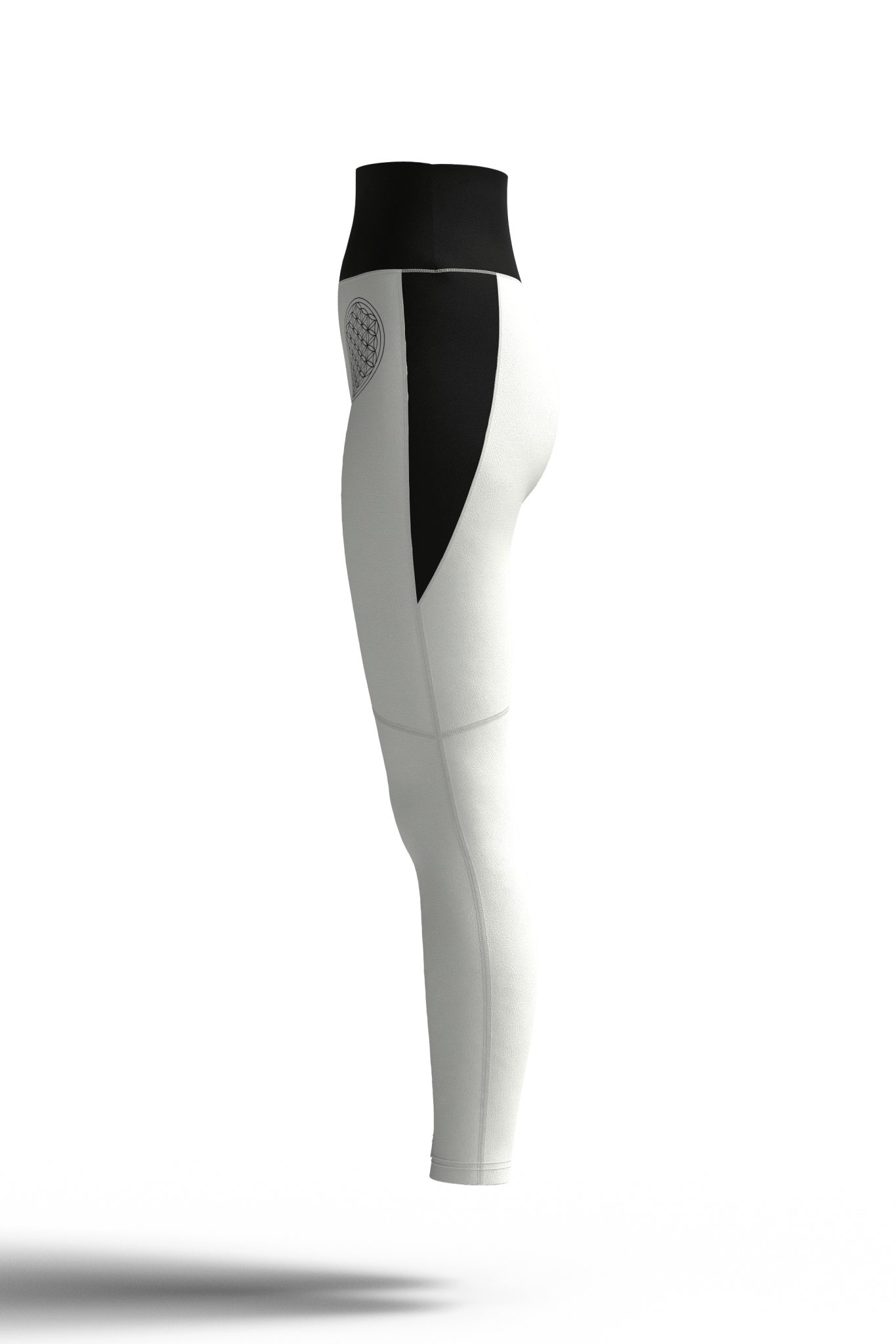 Flower of Life minimal design leggings – creative yoga outfit for women