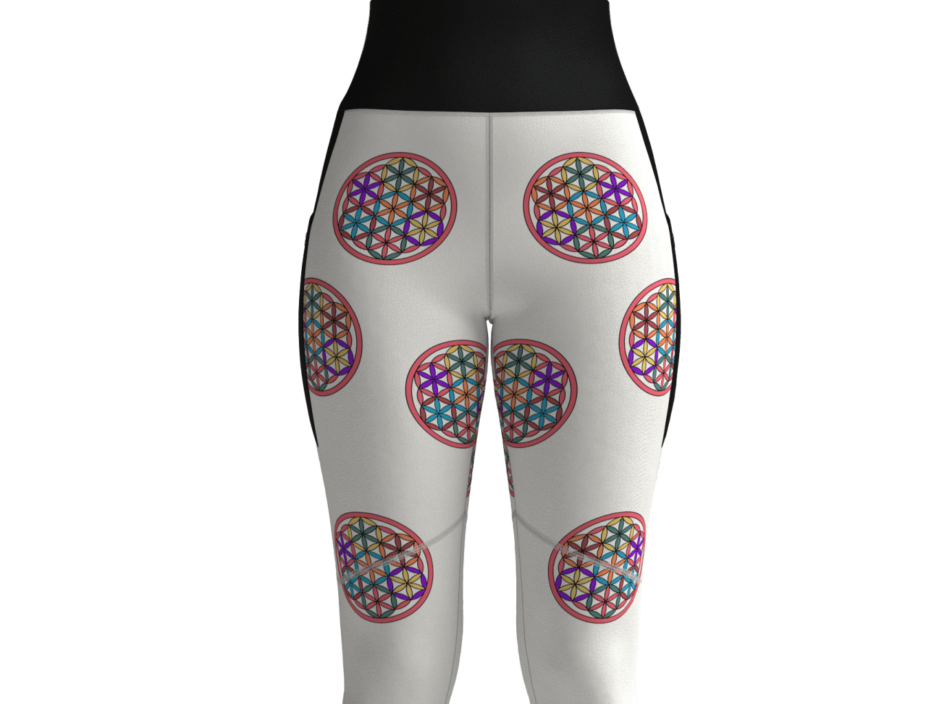 Mandala Magic Bra and Leggings Bundle – art-inspired activewear with markers