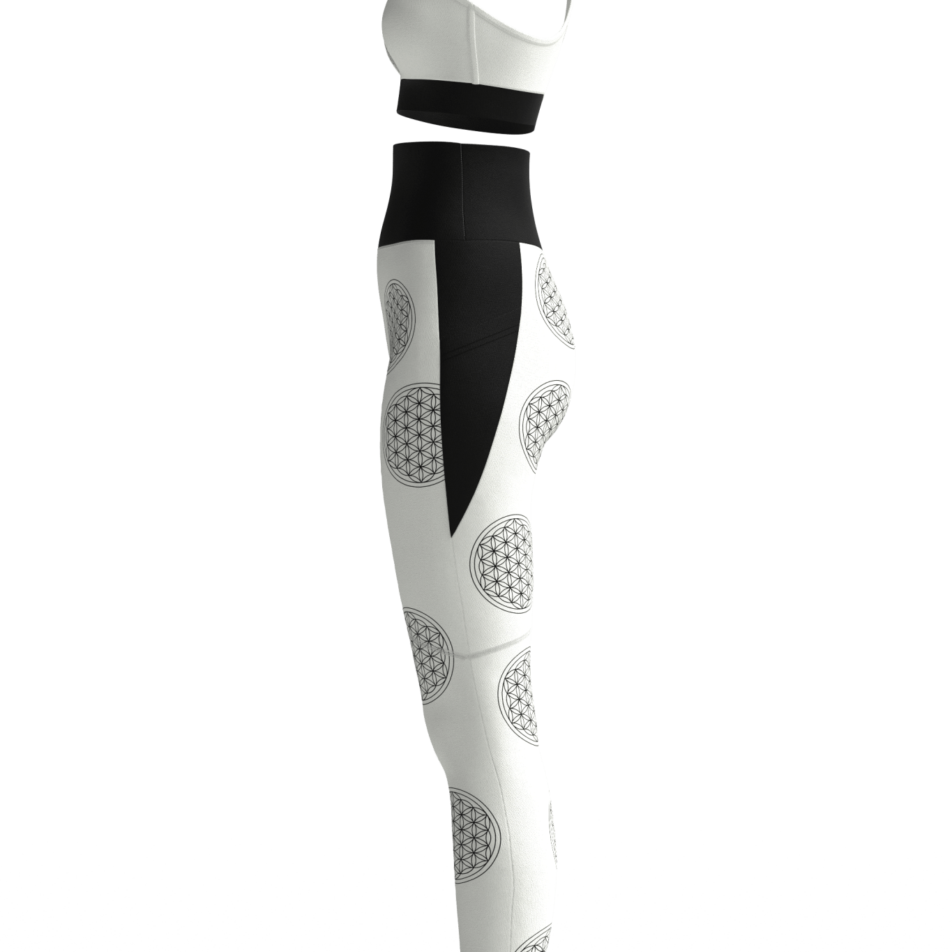 Mandala Magic Set – mindful activewear with bra, leggings, and fabric markers