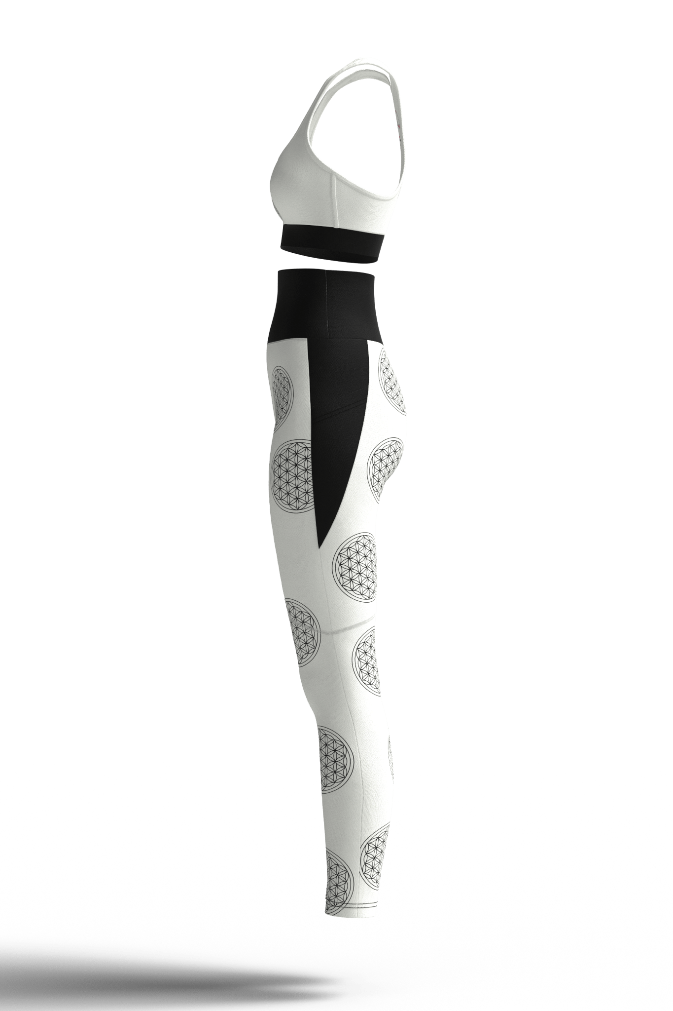 Mandala Magic Set – mindful activewear with bra, leggings, and fabric markers