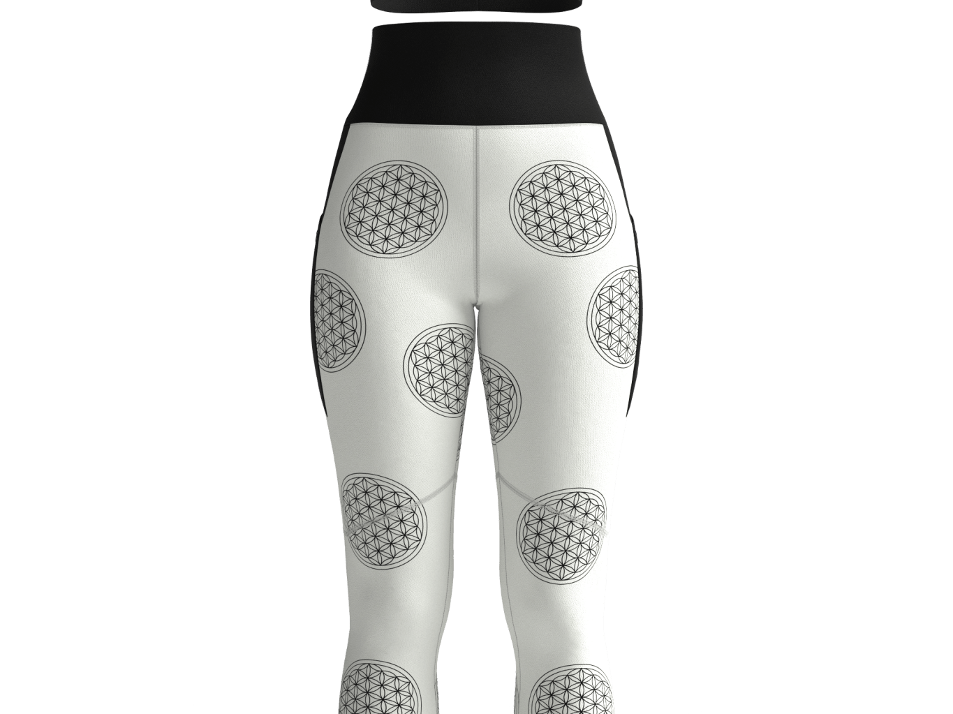 Ultimate Activewear Bundle – Mandala bra, mandala leggings, and fabric markers for creative expression