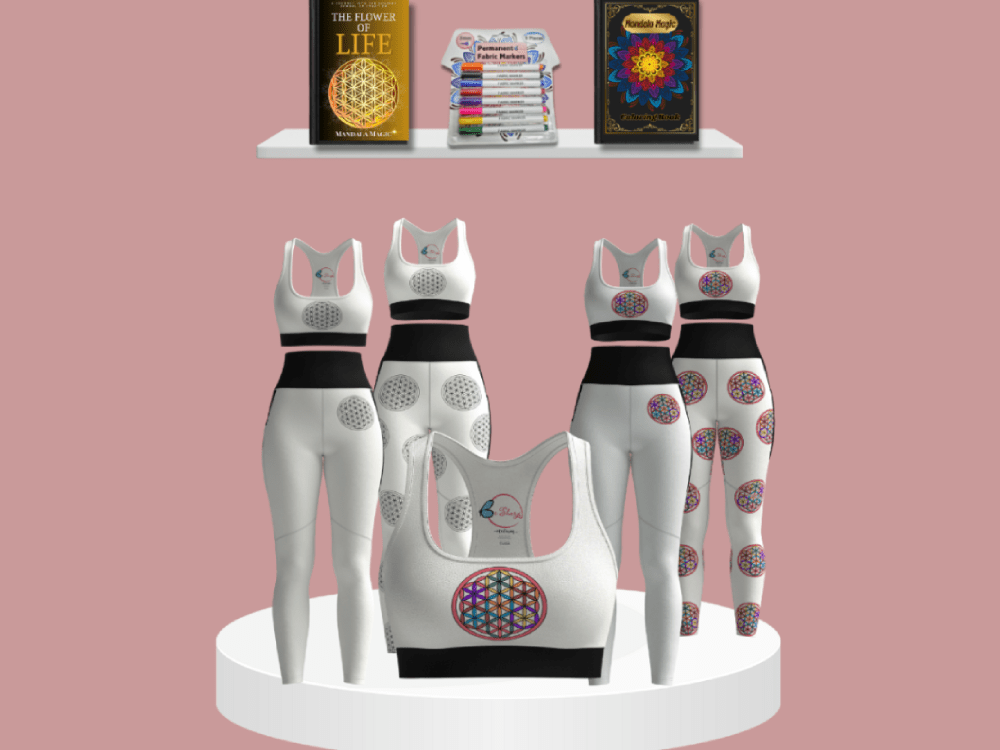 Ultimate Mindful Activewear Bundle (Bra + Leggings x 2 + Markers) Spiritual Apparel & wearable art