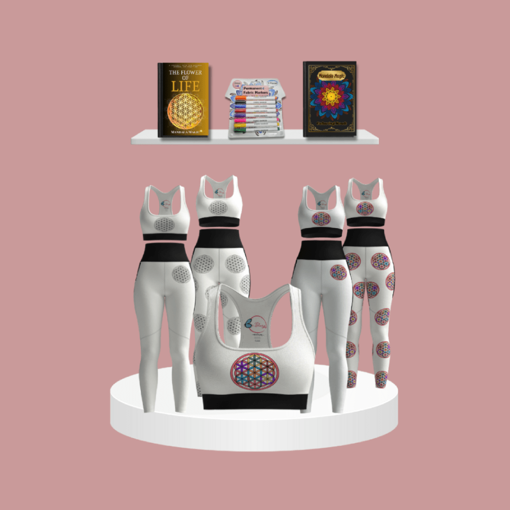 Ultimate Mindful Activewear Bundle (Bra + Leggings x 2 + Markers) Spiritual Apparel & wearable art
