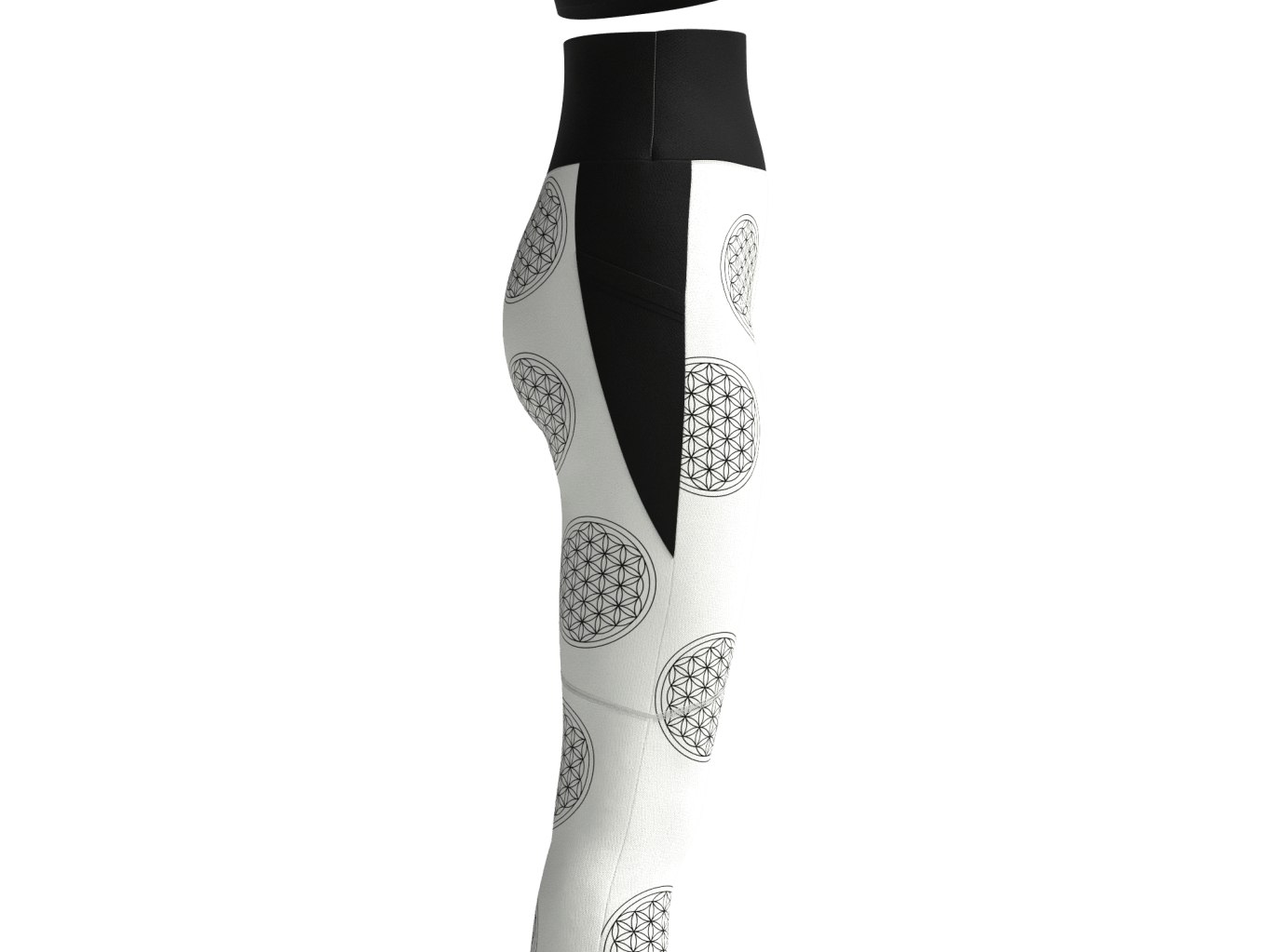 Creative Yoga Bundle – Flower of Life leggings and bra with coloring markers