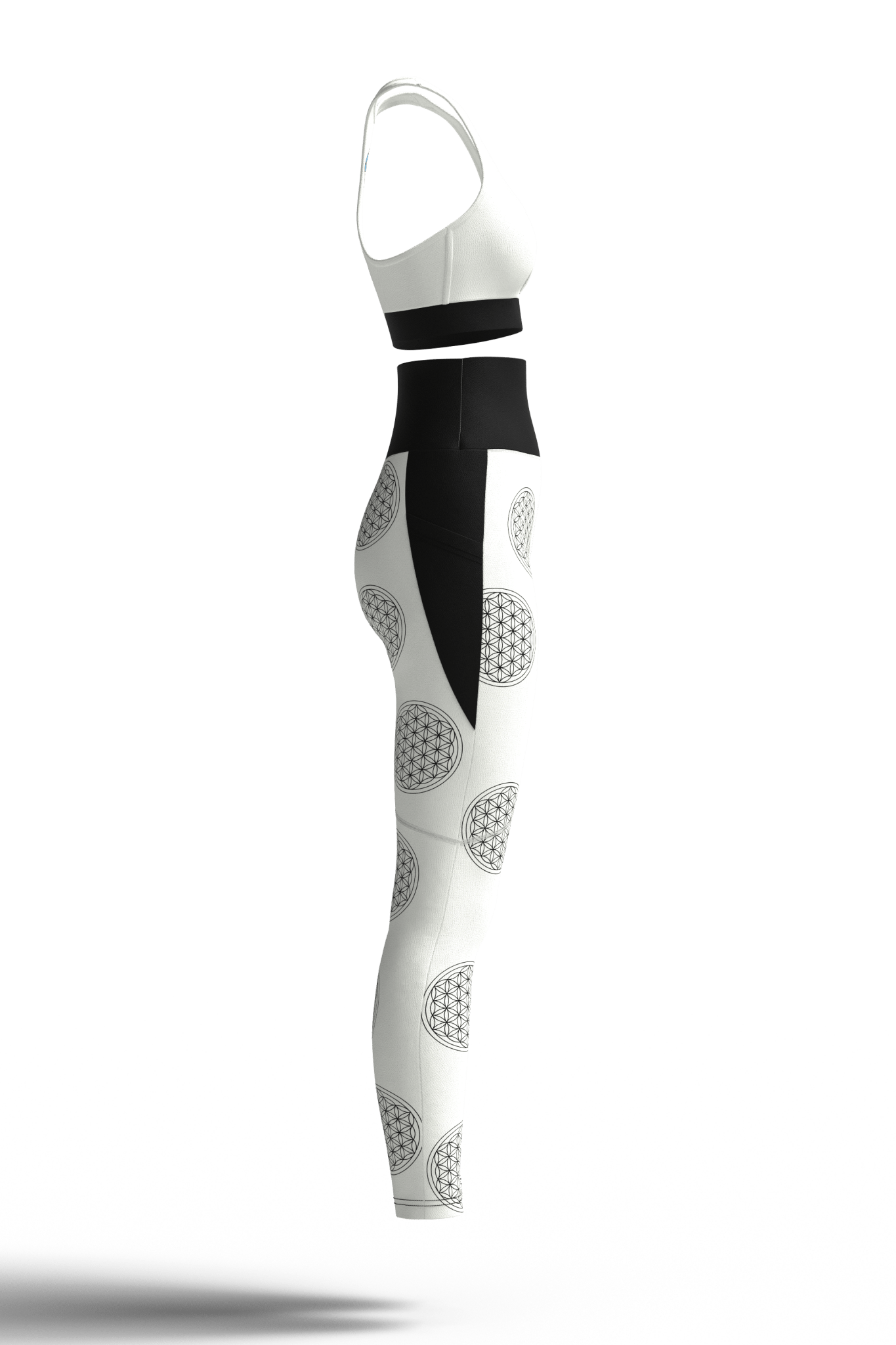 Creative Yoga Bundle – Flower of Life leggings and bra with coloring markers