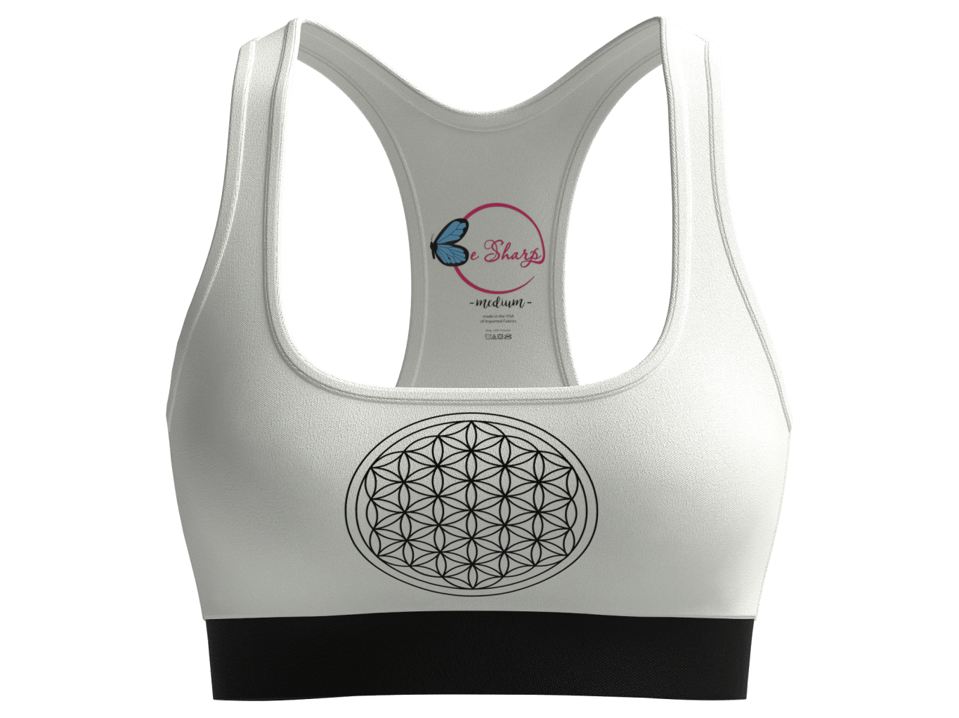 Mandala Magic activewear bundle – sports bra, leggings, and fabric markers for mindful creativity