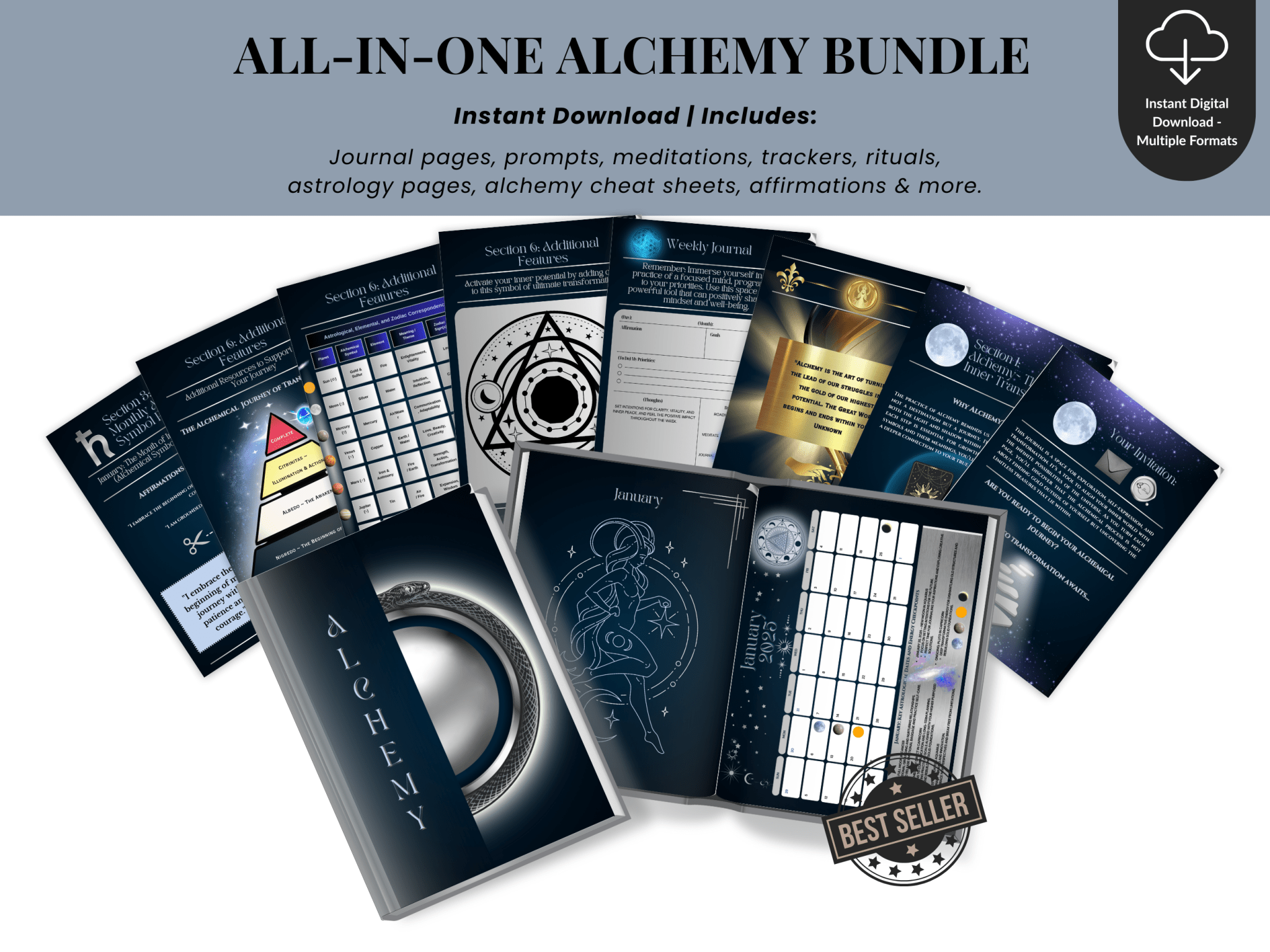 Alchemy Digital Pack – Journal, eGuide & App Access from Be Sharp – Spiritual Apparel & Wellness Goods