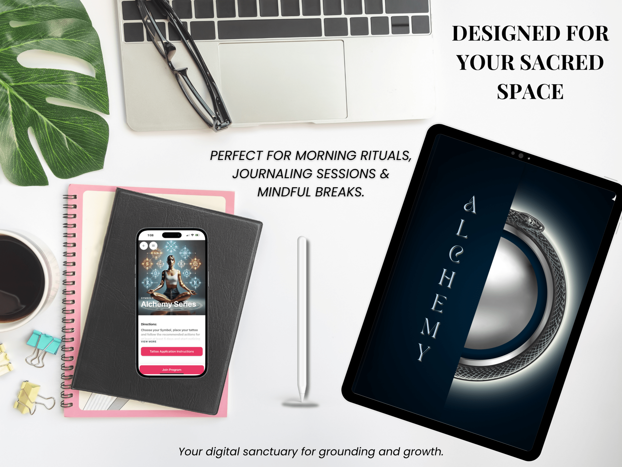 Alchemy Digital Pack – Journal, eGuide & App Access from Be Sharp – Spiritual Apparel & Wellness Goods