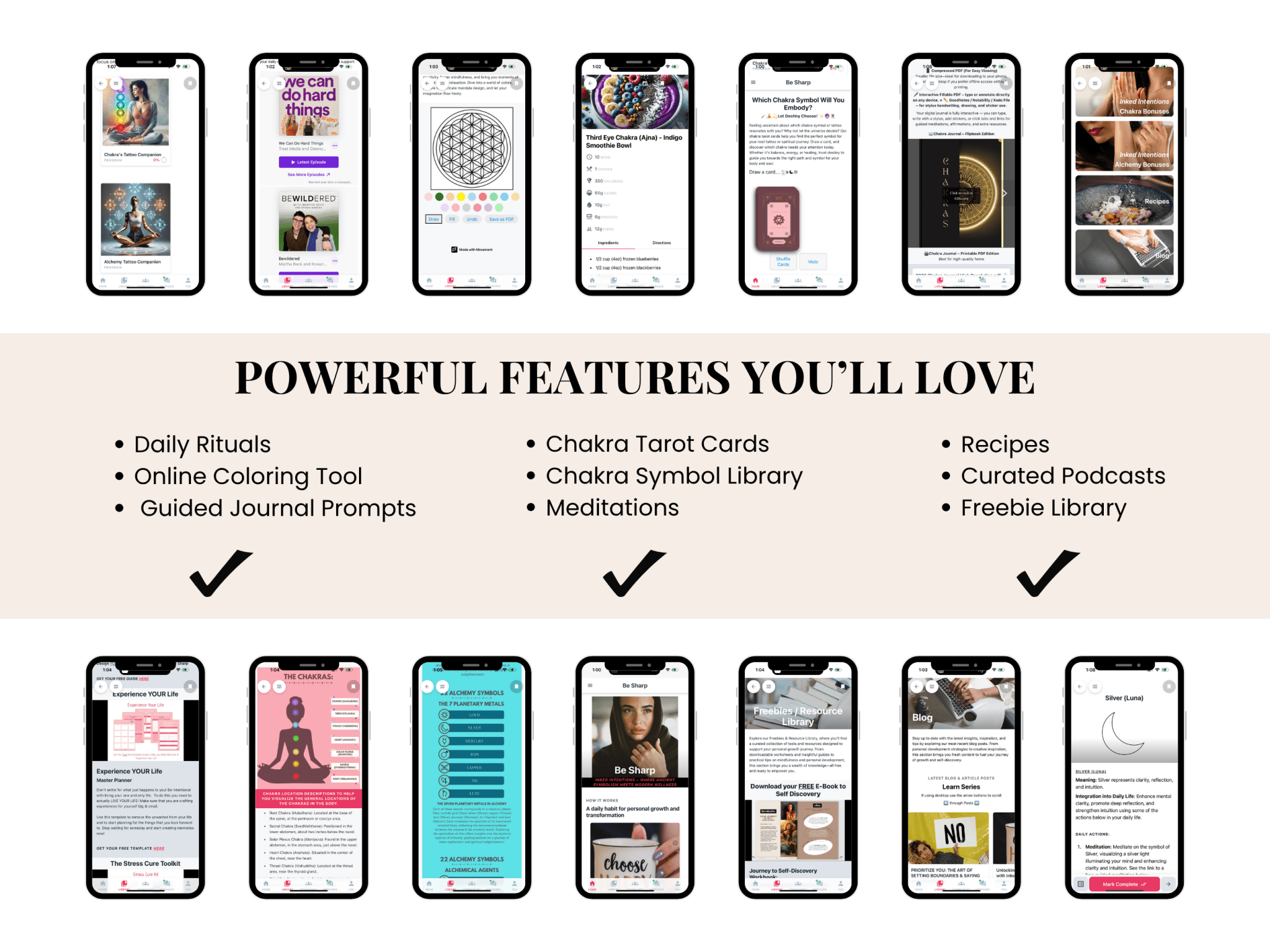 Chakra Digital Pack – Journal + eGuide + App Access from Be Sharp – Spiritual Apparel & Wellness Goods