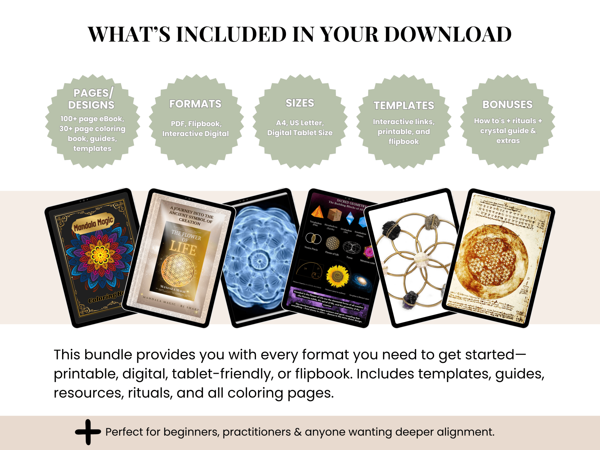Flower of Life eGuide + Mandala Magic Coloring Book (Digital Add - On) from Be Sharp – Spiritual Apparel & Wellness Goods