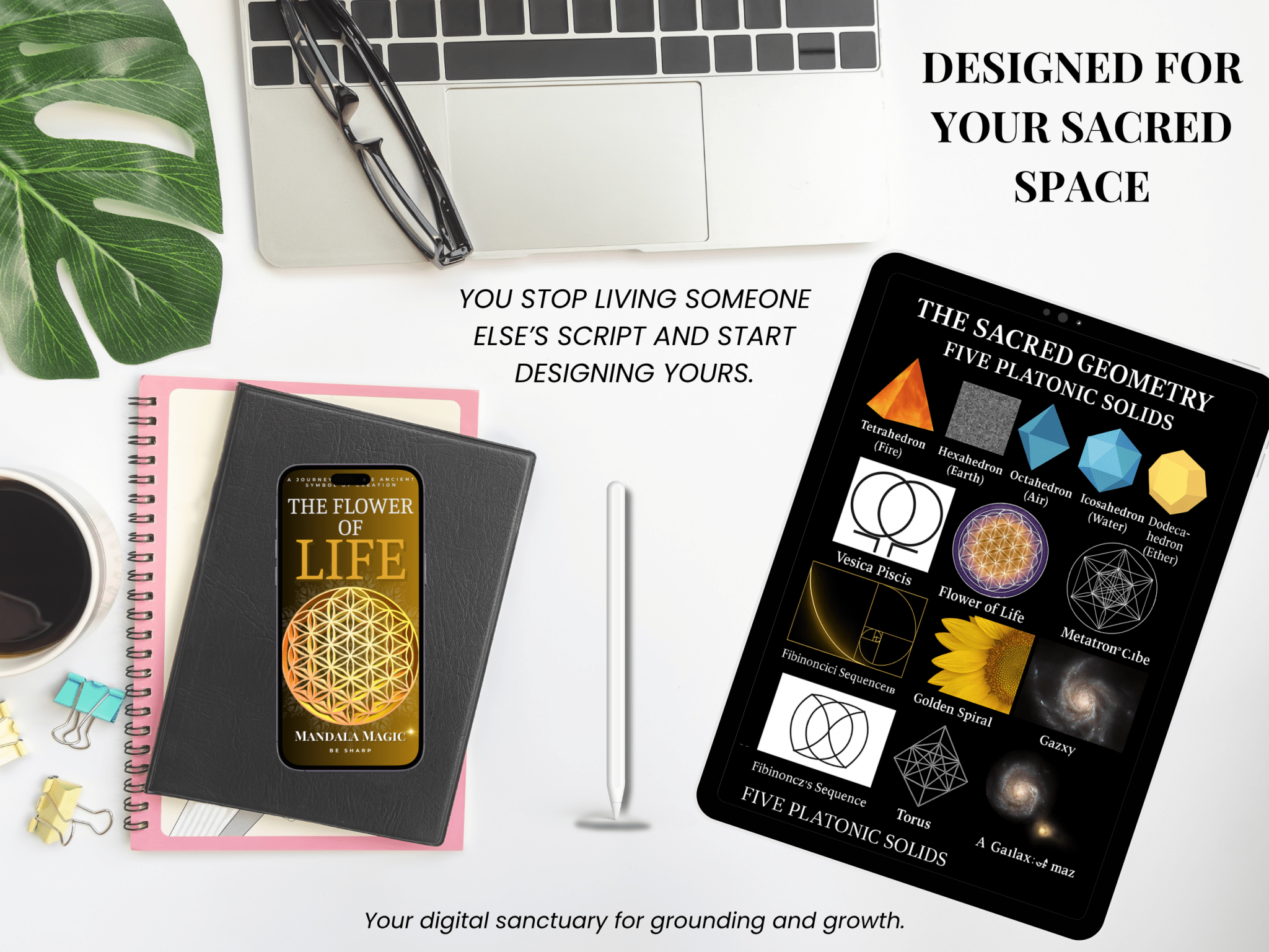 Flower of Life eGuide + Mandala Magic Coloring Book (Digital Add - On) from Be Sharp – Spiritual Apparel & Wellness Goods