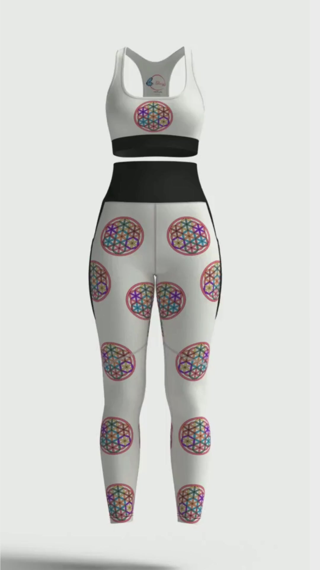 Colored Magic Mandala Bra & All-Over Leggings
