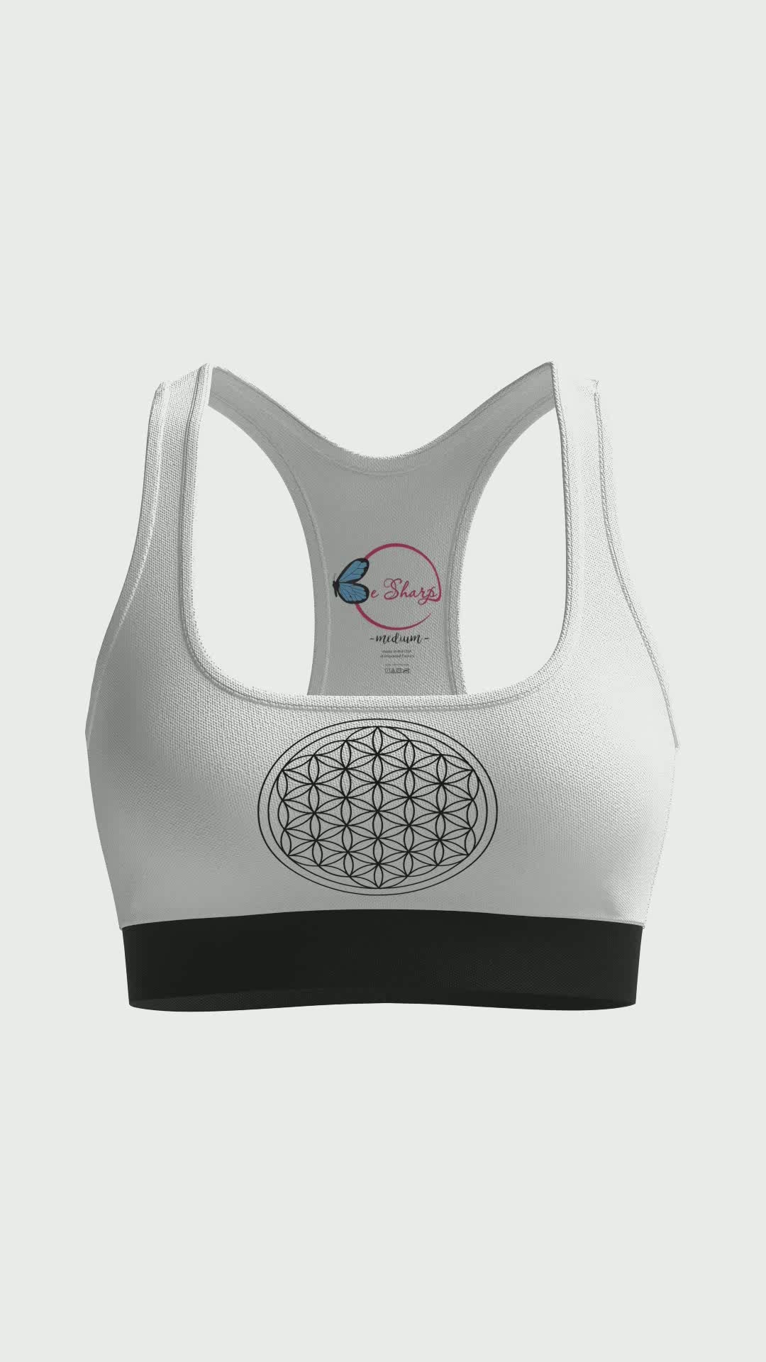 360 view of Flower of Life Sports Bra